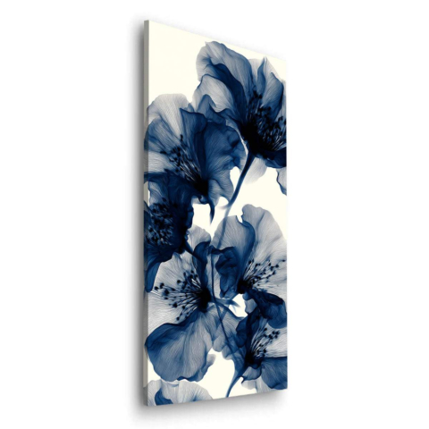 Blaue Blumen Bild auf Dibond Matt