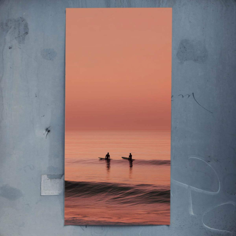 Zachód Słońca Surf Plakat