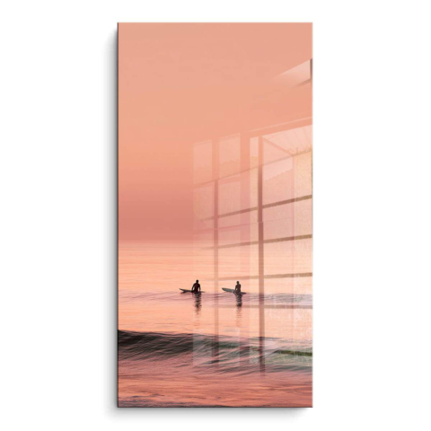 Zachód Słońca Surf Plakat PCV Połysk