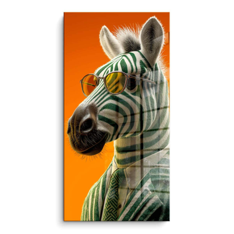 Chłodna Zebra PCV Połysk Obraz