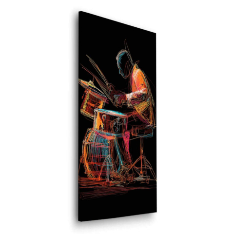 Batteur de Jazz Tableau sur Dibond Mat