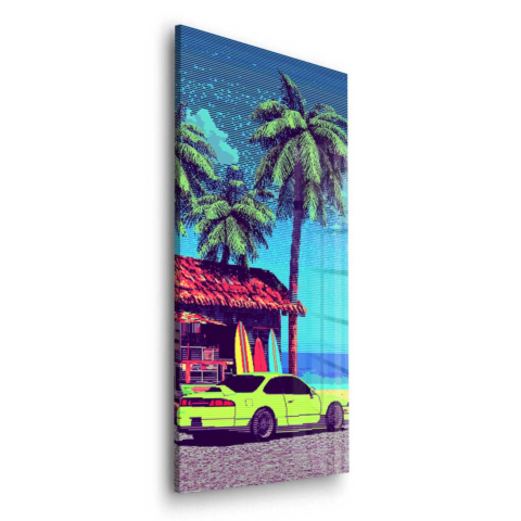 Beach House Acrylic Glass Art