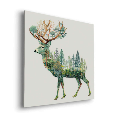 Forêt de Cerfs Dibond PVC Mat
