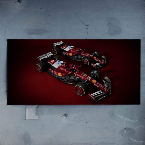 Póster de Autos de F1 de Ferrari PVC Brillante