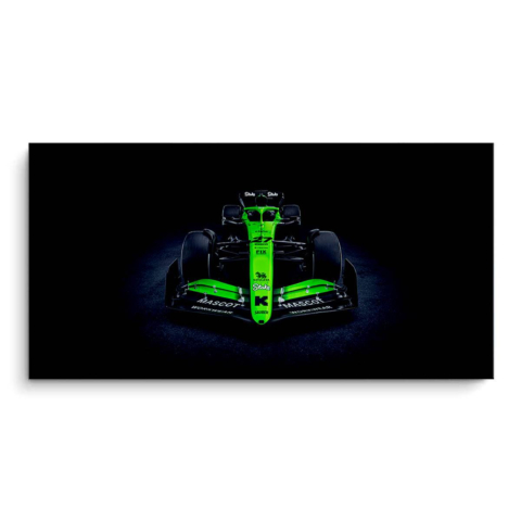 Zielony Samochód Formuły Obraz PCV Matowy