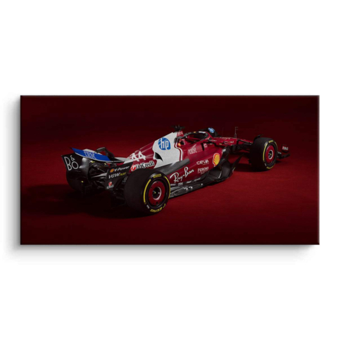 F1 Car on Red Floor Canvas Art
