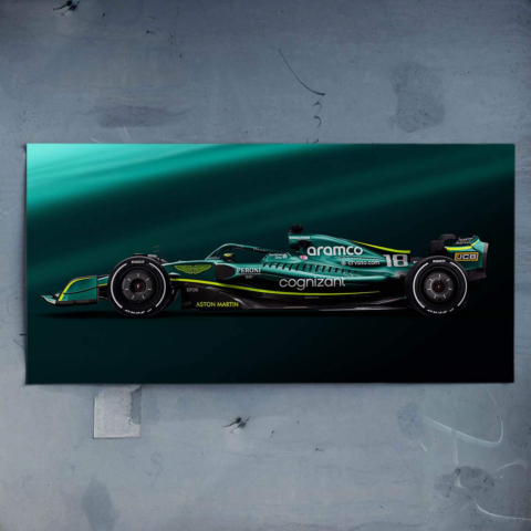 Póster del Coche de F1 de Aston Martin