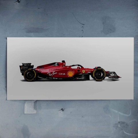 Póster del Coche de Fórmula 1 de Ferrari Póster