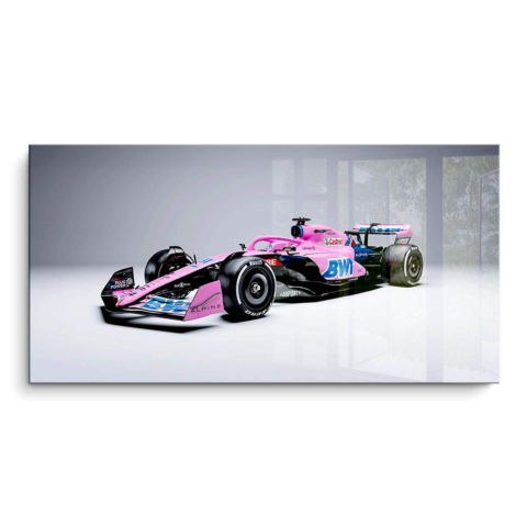 Pink Racing Car PVC Gloss Art