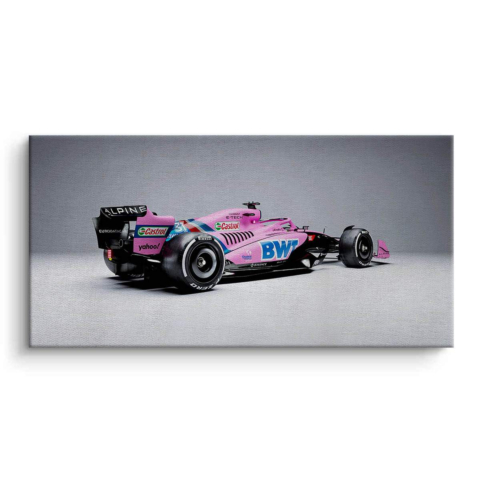 Pinkes Rennwagen Leinwandbild