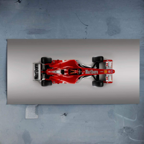 Póster de Coche de Carreras de F1 PVC Brillante