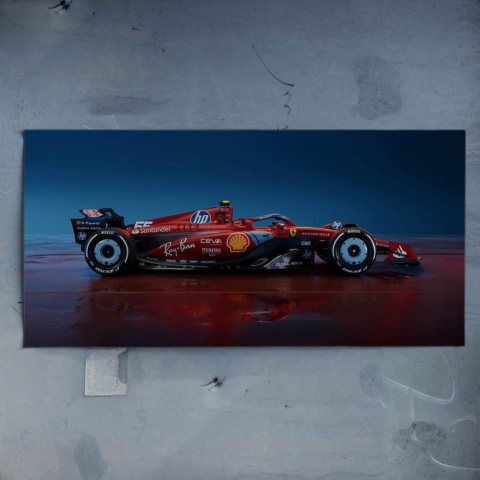 Coche de carreras de Fórmula 1 Póster