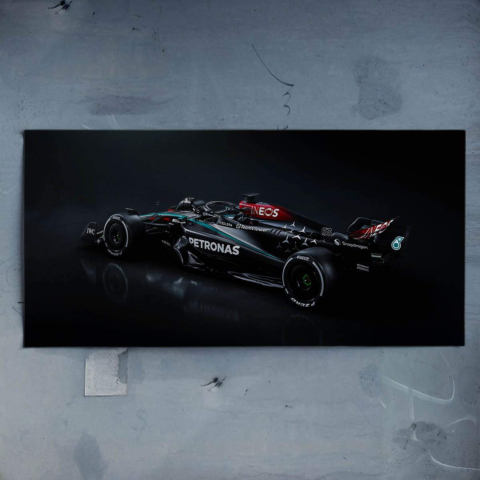 Póster del Coche de Fórmula 1 de Mercedes Vidrio Acrílico
