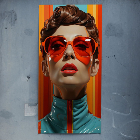 Retro-Chic Porträt Poster