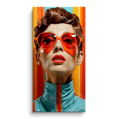 Portret Retro Chic Sztuka na PCV Połysk