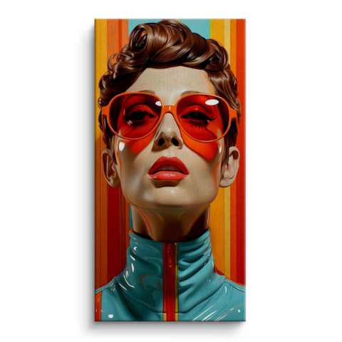 Retrato Chic Retro Lienzo