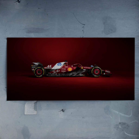 Póster del Coche de Carreras de F1 Ferrari Dibond