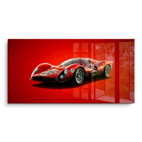 Vintage Race Car PVC Gloss Art