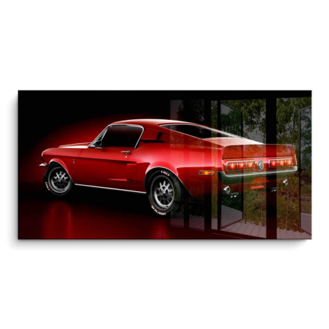 Red Muscle Car PVC Gloss Art