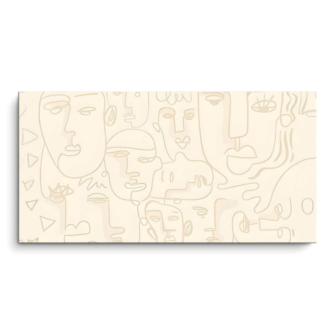 Abstrakte Gesichter PVC Matt