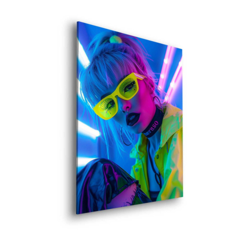 Portret Neonowe Wibracje Dibond Matowy Art