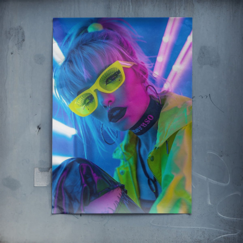 Portret Neonowe Wibracje Plakat