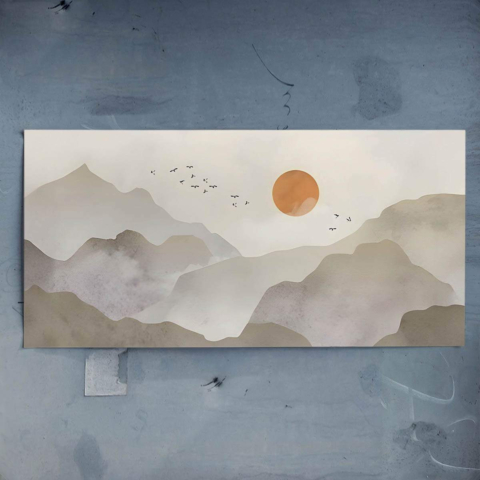 Mountain Sunset Poster Art