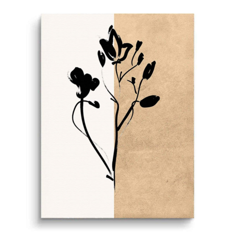 Botanische Linien Leinwandbild