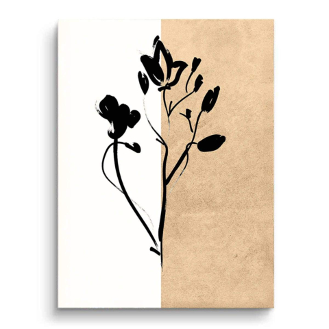Botanische Linien PVC Matt Leinwandbild