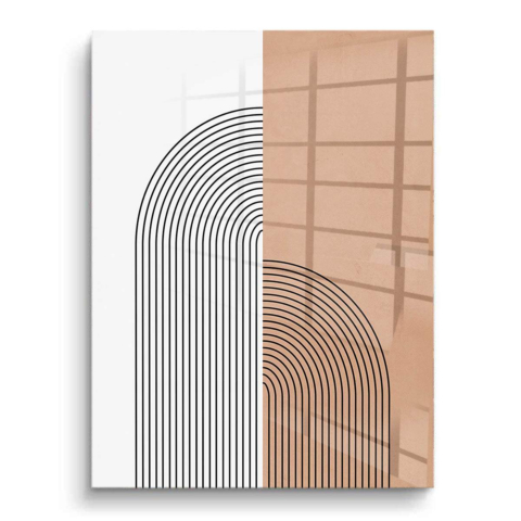 Schwungvolle Linien PVC Glänzend