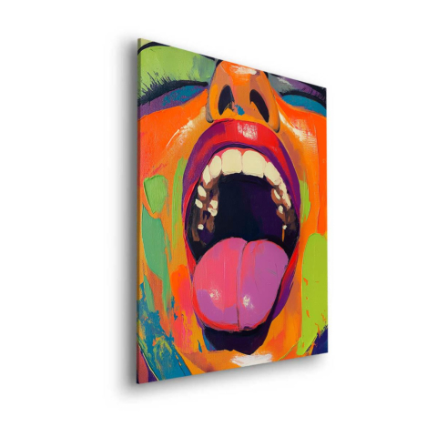 Bouches hurlantes Tableau sur Dibond Mat