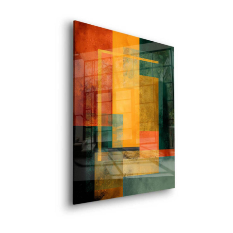 Abstrakte Geometrische Kunst Acrylglasbild