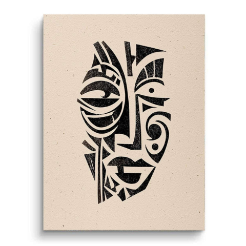 Afrikanische Maske PVC Matt