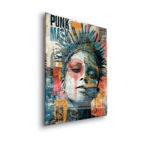 Pinke Maske Acrylglasbild