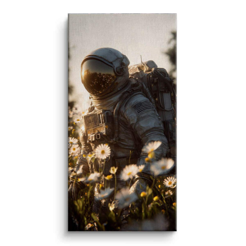 Astronauta na Polu Obraz na Płótnie