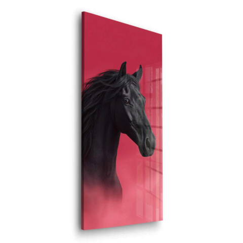 Cheval Noir Verre Acrylique