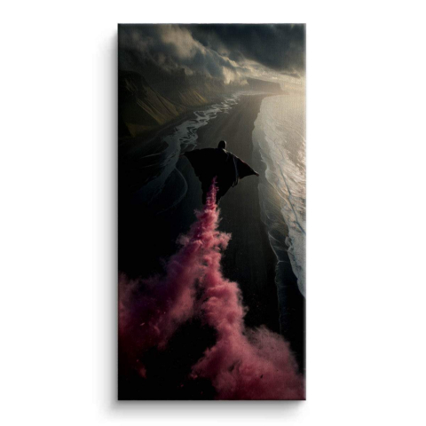 Pink SkyDiver Canvas Art