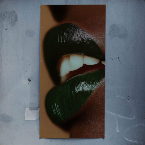 Grüne Lippen Poster