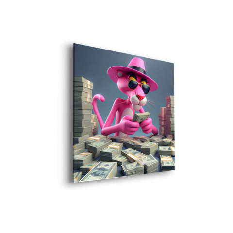 La Suerte de la Pantera Rosa Arte Dibond Mate