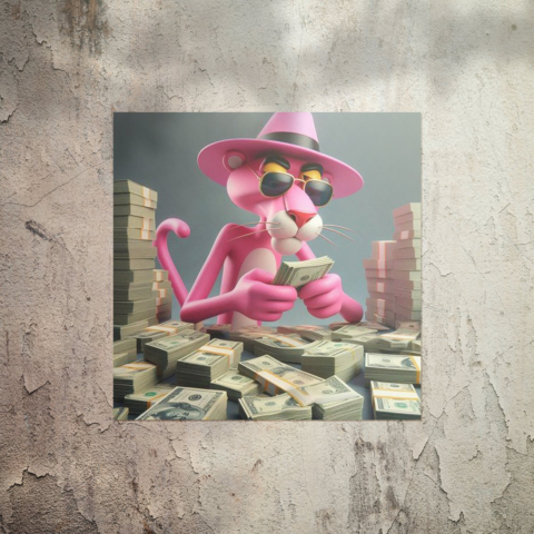 Pink Pantheres Glücksbringer Poster