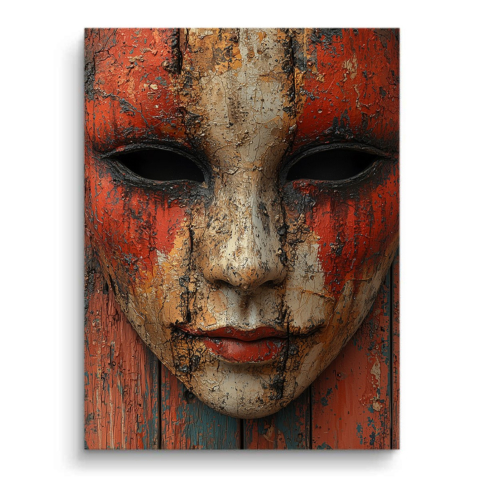 Mystische Maske PVC Matt Kunst