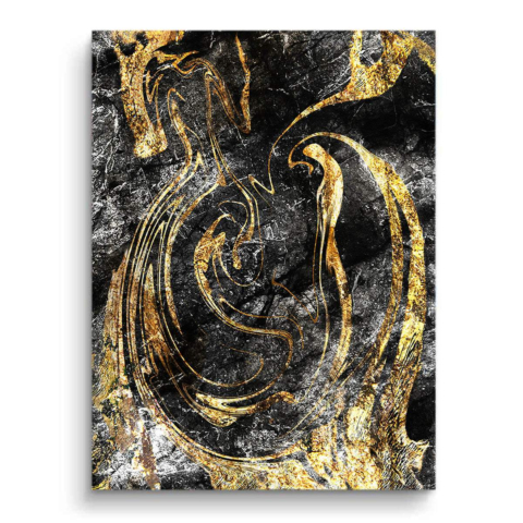 Schwan Gold Leinwandbild