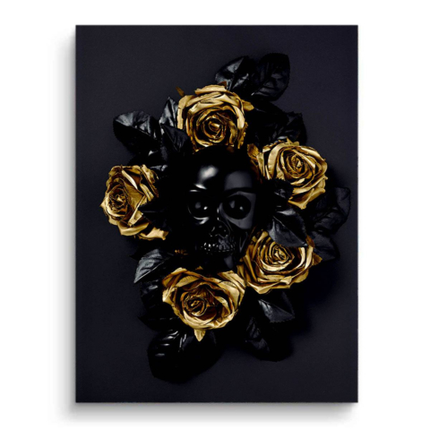 Crâne Noir PVC Mat