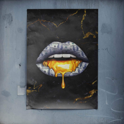Goldener Tropfen Poster