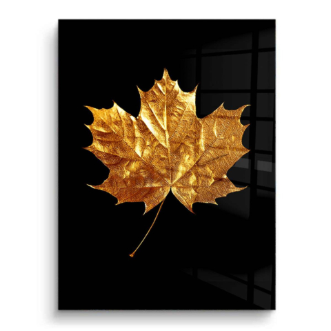 Hoja de Arce Dorada PVC Brillante