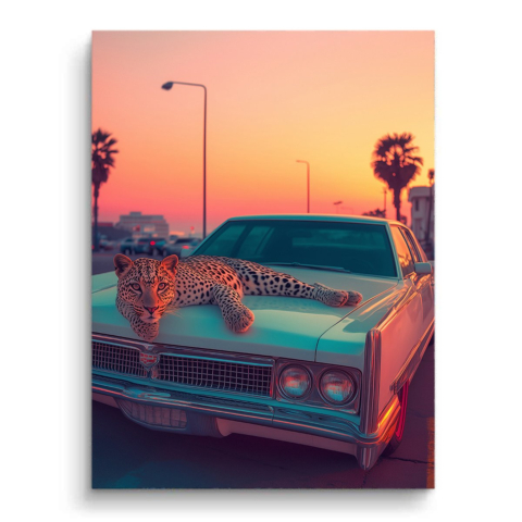 Leopard Sonnenuntergang Cruiser PVC Matt