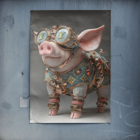Chice Schweine-Eleganz Poster