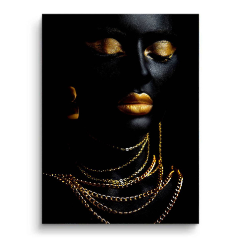 Goldener Glamour PVC Matt Poster