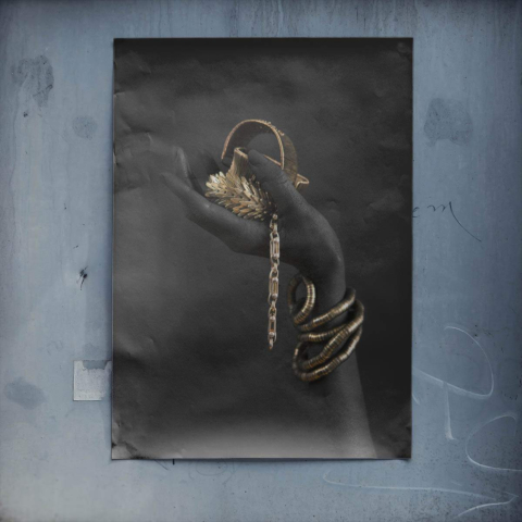 Schmuck-Hand Poster PVC Glanz
