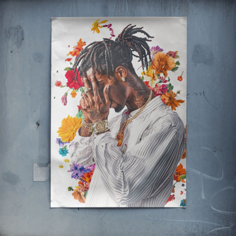 Blumige Vibes Porträt Poster